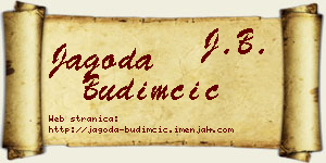 Jagoda Budimčić vizit kartica
